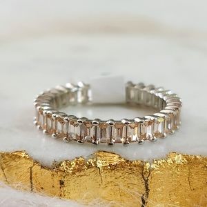 NWT Bomb Party Smokey Topaz Cubic Zirconia .925 Sterling Silver Ring - Size 8